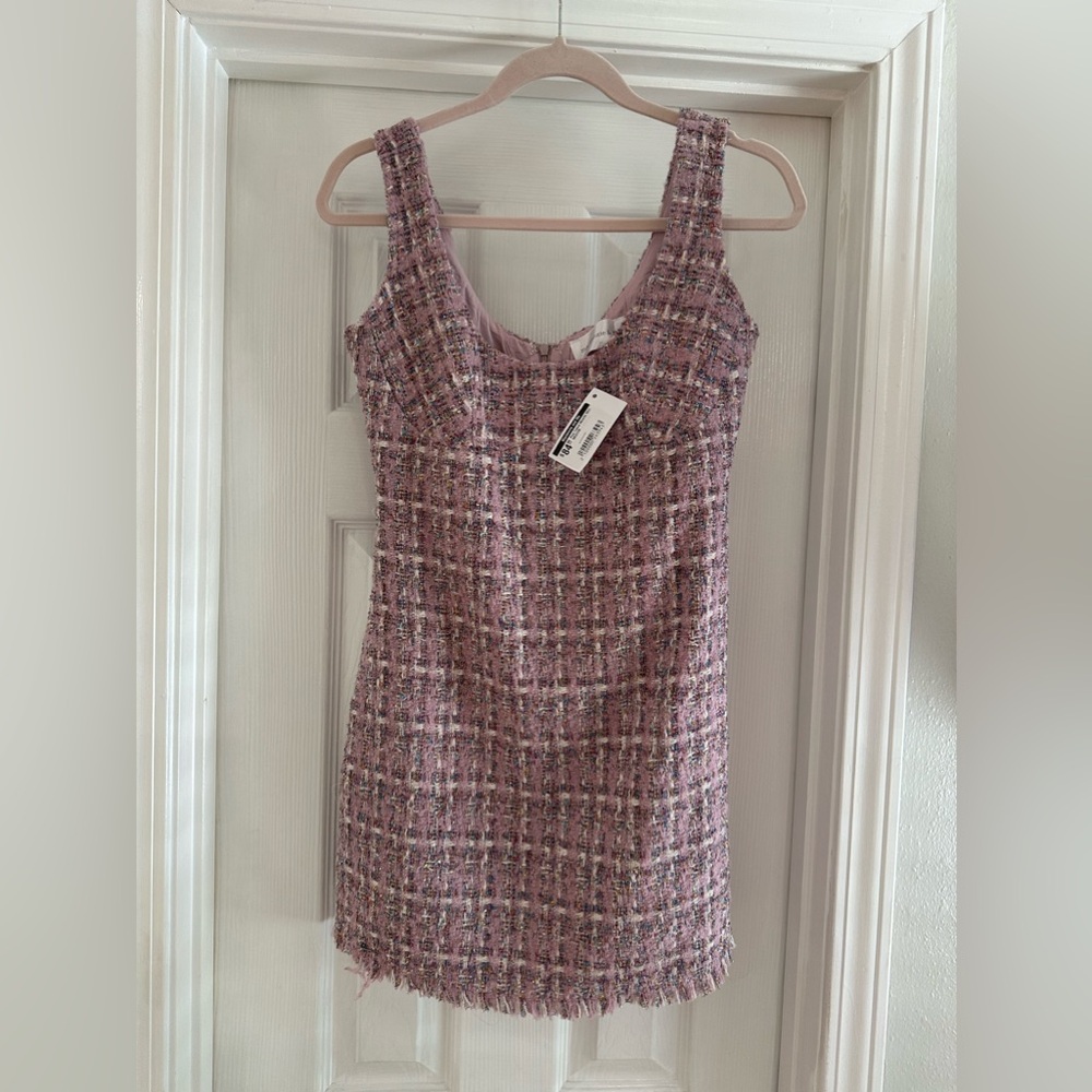 pink tweed mini dress boutique